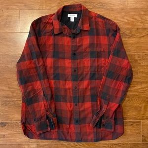 Calvin Klein Black & Red Plaid Shirt Men’s LG